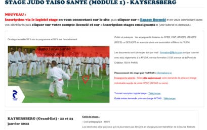 Stage Judo Taïso Santé